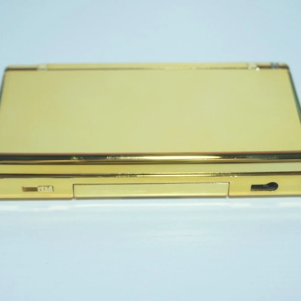 Nintendo DS Lite Shiny Glossy Metallic 24K Gold Handheld Game System w/ Charger